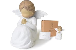 Loyzcy Guardian Angel Figurine, Praying Angels Ornaments, Christian Gifts for Women, Baptism Gift, Sympathy Gifts, Hand-Paint