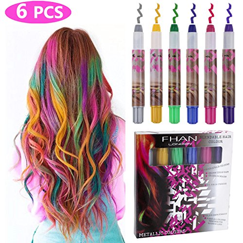 Buy Philonext 6 Pcs Temporary Hair Chalk Set, Colorful Hair Chalk Pens