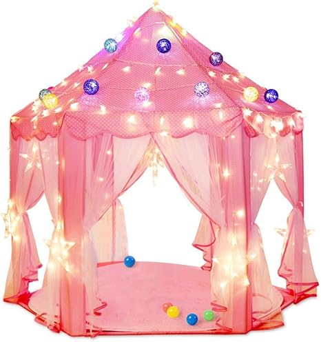 princess castle tent with lights