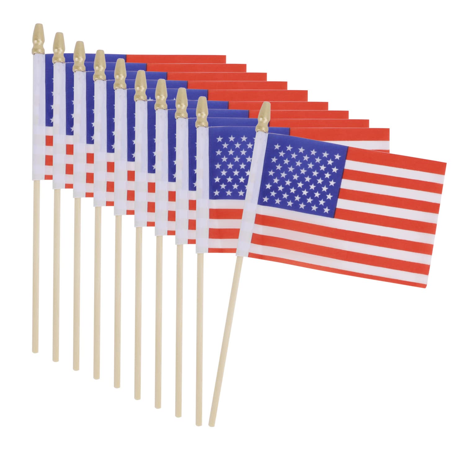 Pack of 50 France America Hand Flags 14 x 21 cm Mini England Brazil Argentina National Country Bunting Hand Waving Flags for Football Soccer Game National Day Bastille Day Celebration Party Decoration