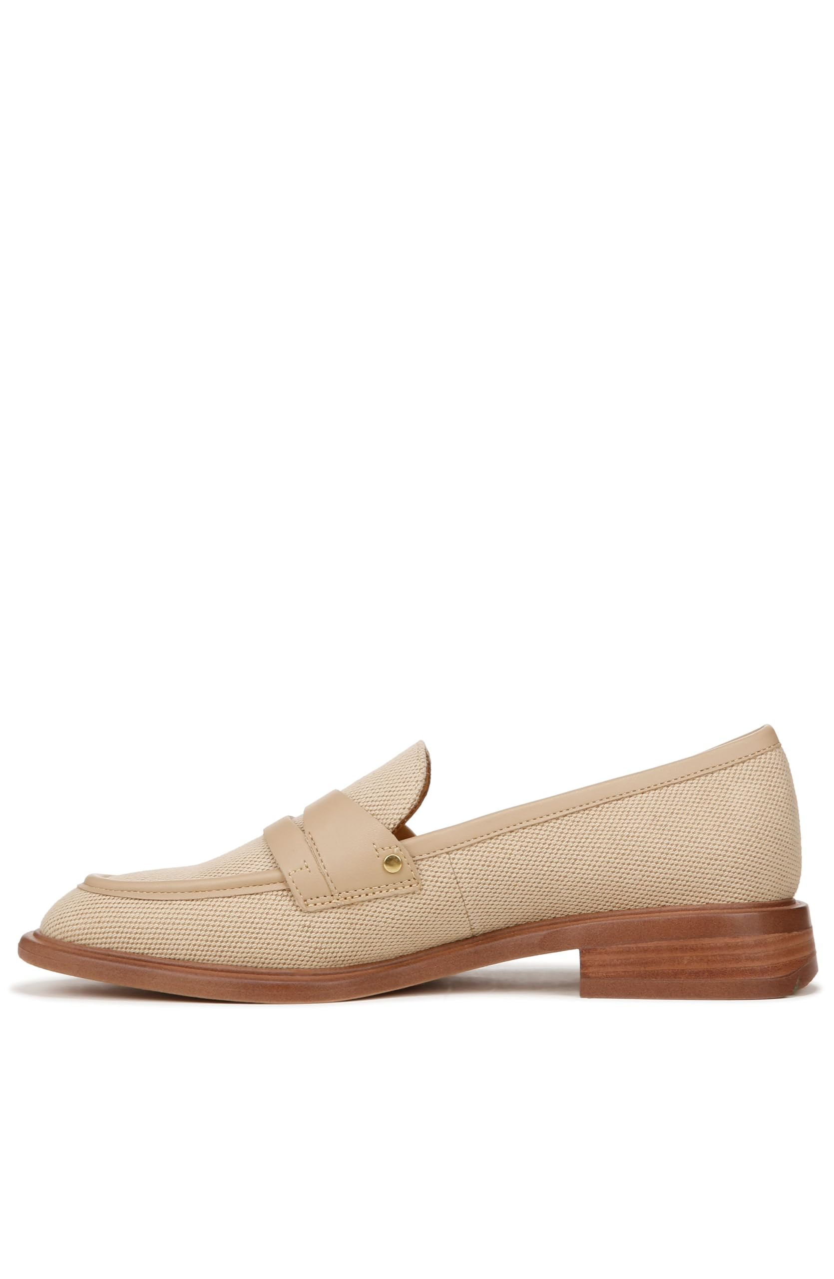 Franco Sarto Womens Edith Slip On Loafers Natural Beige Fabric 5.5 M