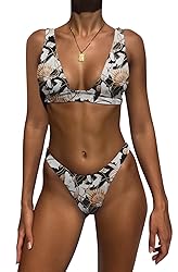 Bathing Suits for Women Deep V Neck Sexy Two Piece