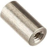 Round Standoff, Stainless Steel, Female, #0-80 Screw Size, 0.125" OD, 0.25" Length, (Pack of 10)