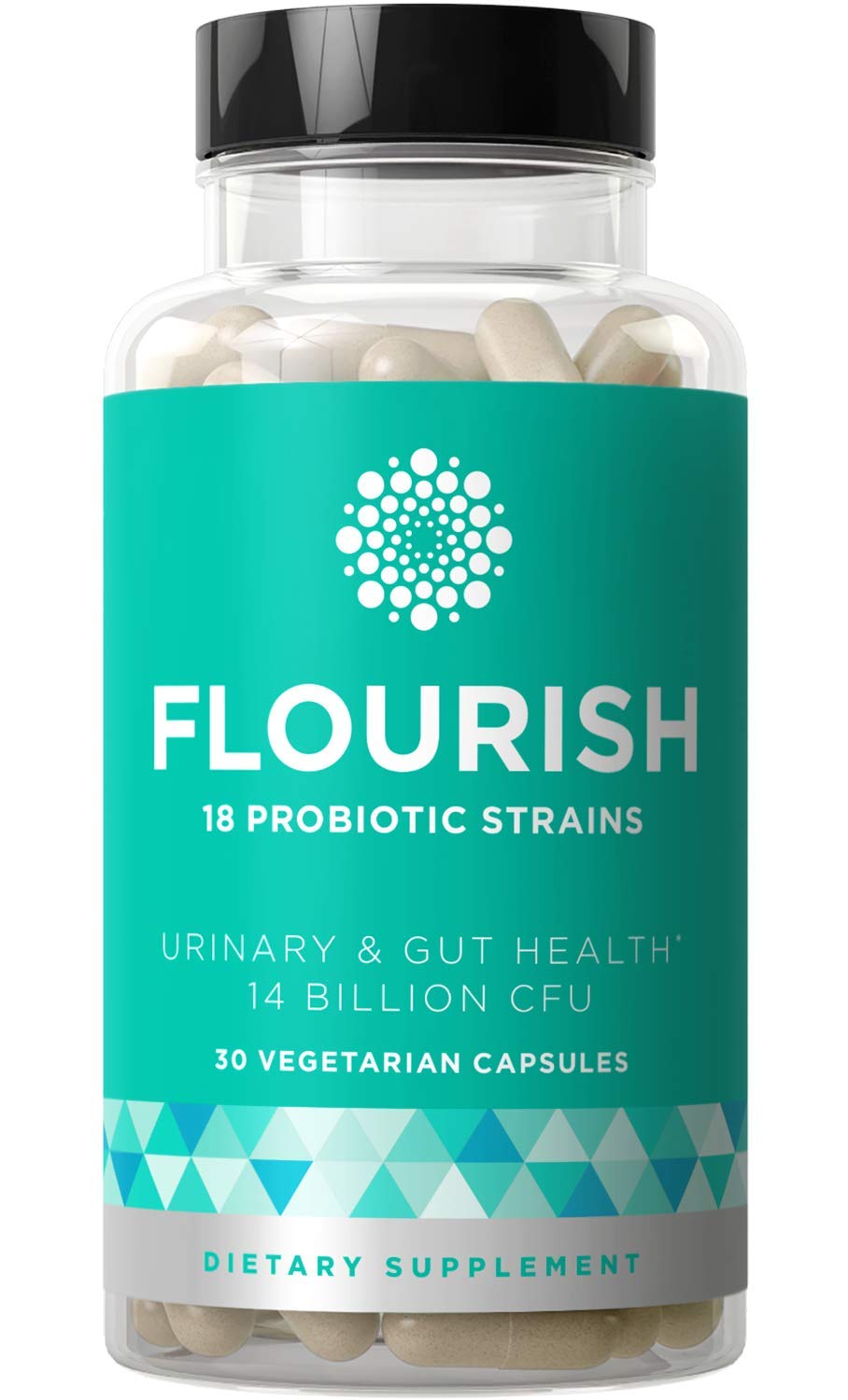 Flourish Probiotics + Prebiotics for Women Gut & Digestion, Urinary