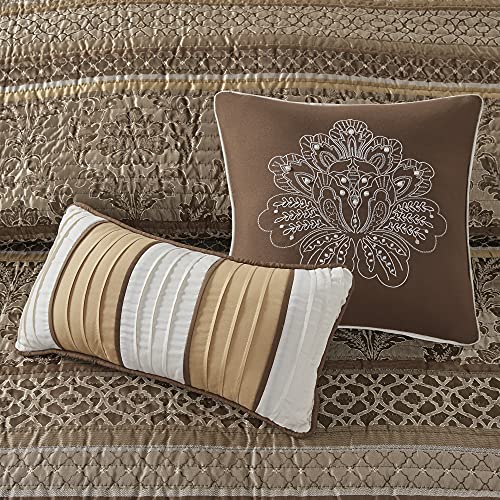 Madison Park Quilt Traditional Damask Design All Season, Lightweight