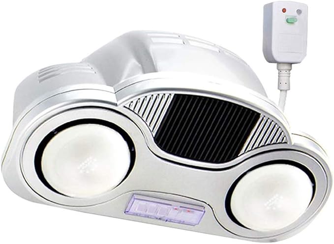 TYUIO Tranquilo baño Ventilador con luz y Calor, Mate de Plata: Amazon