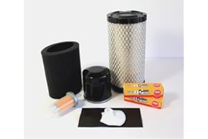 ATVWORKS Compatible with Kawasaki Mule 4000/4010 (2011-2018) Tune Up Kit - 2 Air Filters, Oil Filters, Fuel Strainer & Filter, 2 Spark Plugs