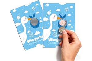 JOLINTAL Jeu de cartes à gratter pour fête prénatale - Idée amusante - Activité brise-glace pour fête prénatale - Fournitures