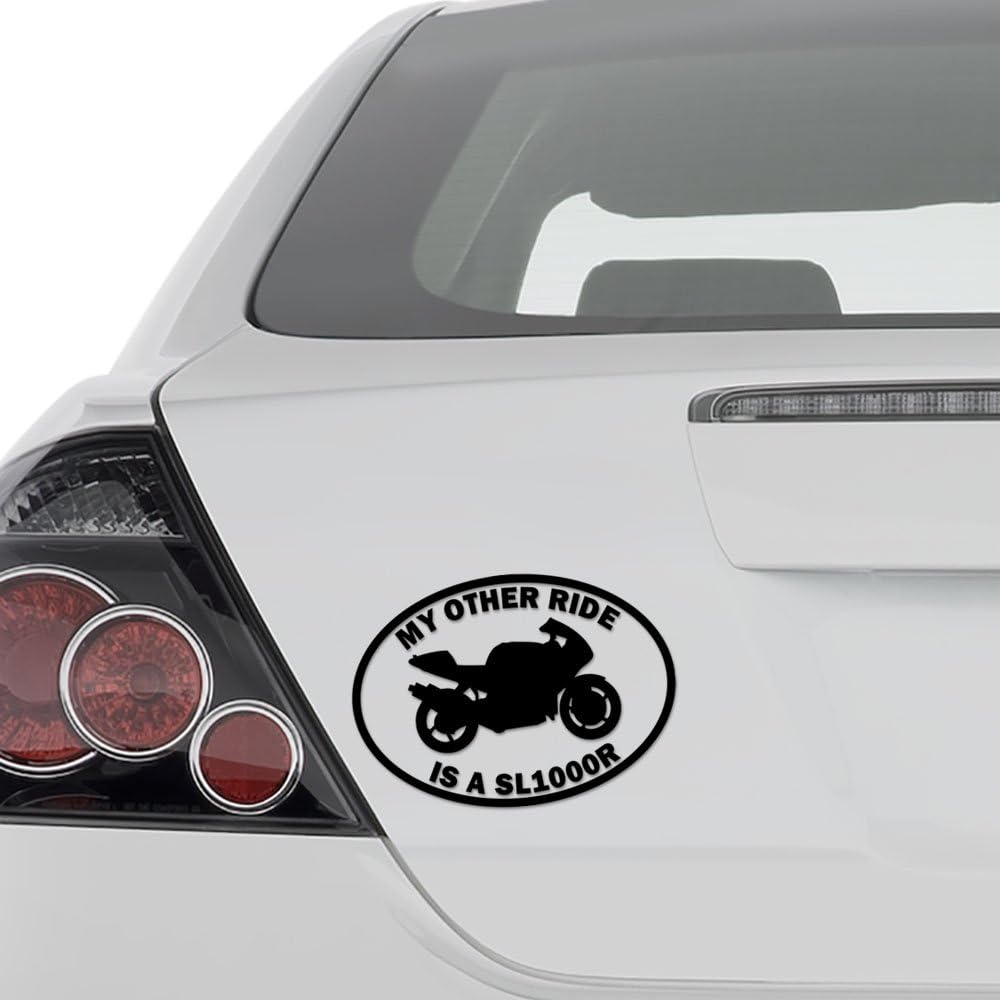 AAmpco Decals My Other Ride Aprilia SL1000R Motorcycle Motorbike Die Cut Vinyl Decal Sticker For Motorcycle Car Truck Motorcycle Motorbike Window Bumper Size [12 in/30 cm] Wide Color- Gloss White