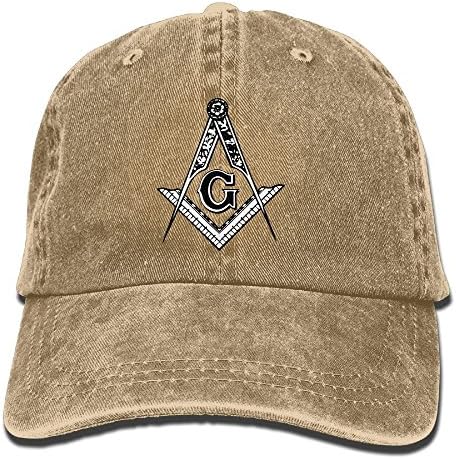 Freemason Logo Square &amp; Compass 3 Unisex Cowboy Baseball Cap Dad Hat Trucker Hat