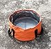 SumDirect 9.4”x5.1” Portable Multifunctional Foldable Collapsible Outdoor Wash Basin Bucket for Camping Hiking Fishing Traveling with Carrying Pouch