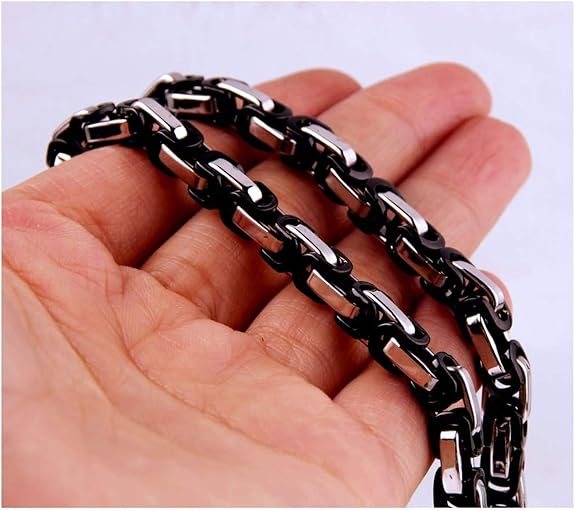 AueDsa Men Necklace Chain,Flat Chain Mens Necklace Chain Stainless