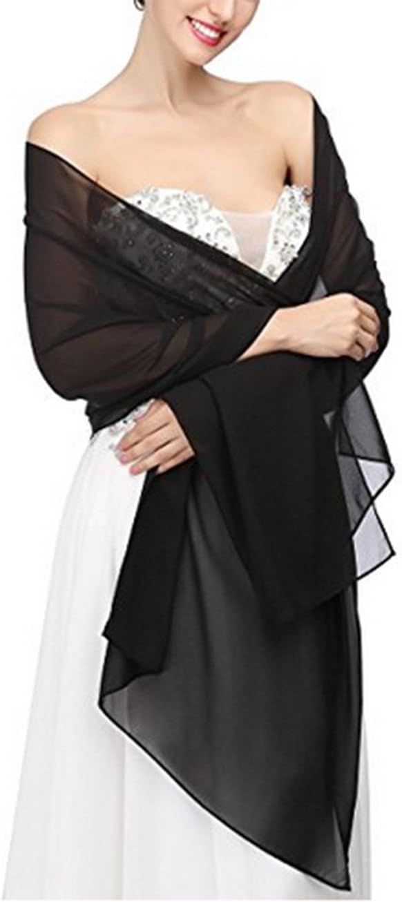 Chiffon Bridal Wedding Shawl Wrap Prom Evening Dress Stole Scarves