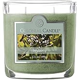 Colonial Candle Bayberry Scented Jar Candle, 2 Wick, 3.5 oz, Mottled Wax Candle