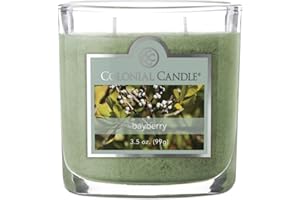 Colonial Candle Bayberry Scented Jar Candle, 2 Wick, 3.5 oz, Mottled Wax Candle