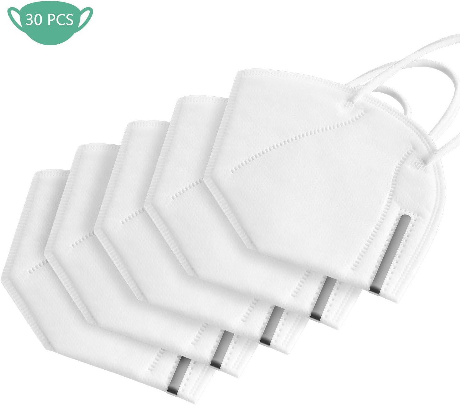 spaire Dust Mask, 30 PCS, with Flexible Nose Clips and Soft-lined Dust Masks, Fast Delivery, For Man & Women