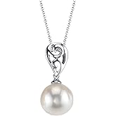 The Pearl Source 14K Gold 10-11mm Round White South Sea Cultured Pearl Andrea Pendant Necklace for Women