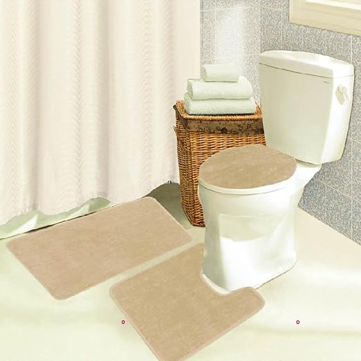 Burgundy Bath Mat Contour Seat Cover Brandy 3 Piece Bathroom Rug Set Bath Rugs