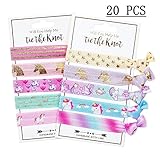 Geefuun Unicorn Hair Ties Party Favors Birthday Gifts Supplies - Girls Elastic Ponytail Holders Decorations