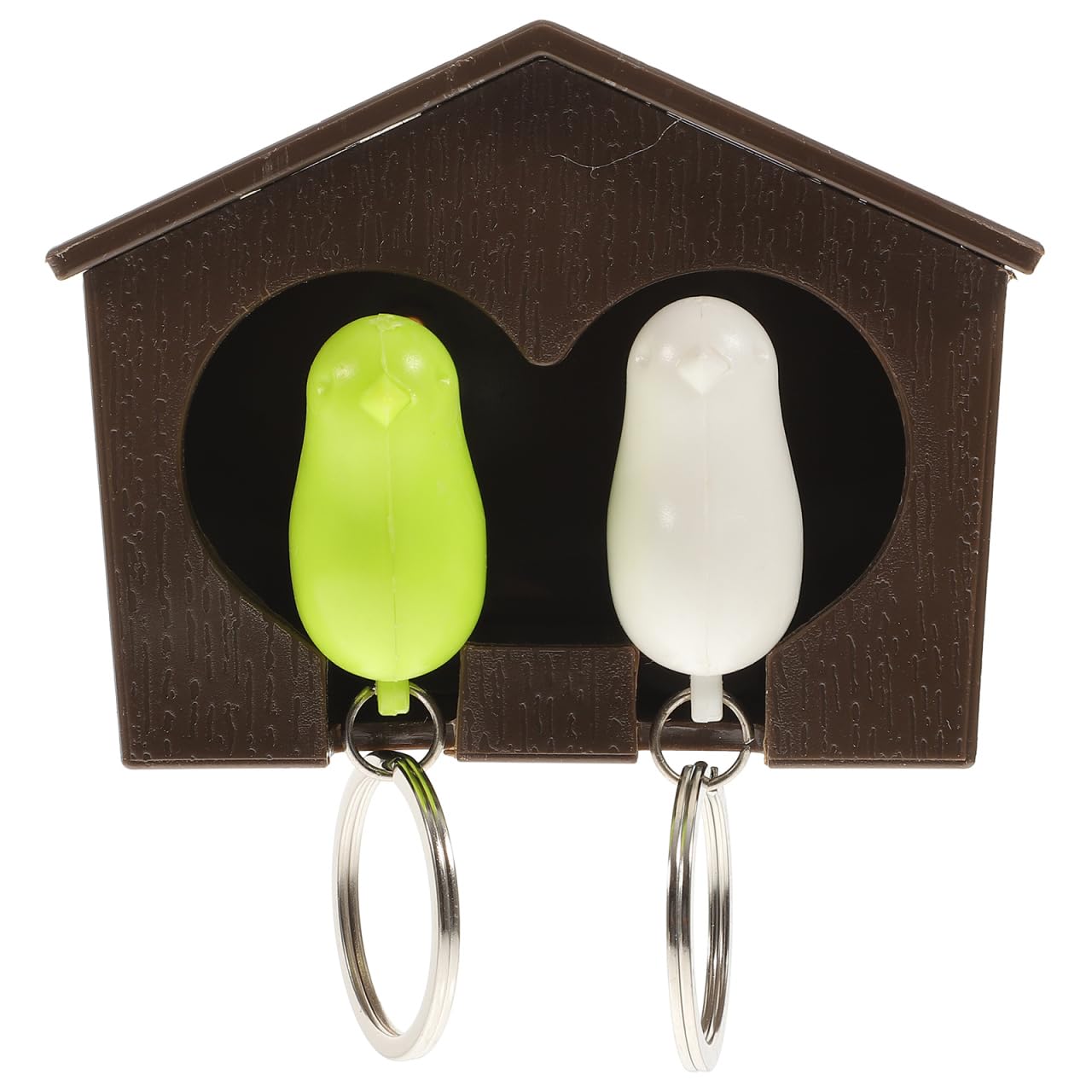 Photo 1 of BESTOYARD Bird Keychains Birdhouse Shape Key Holder Wall Mount with Random Color for Home Decor, Couple Key Organizer