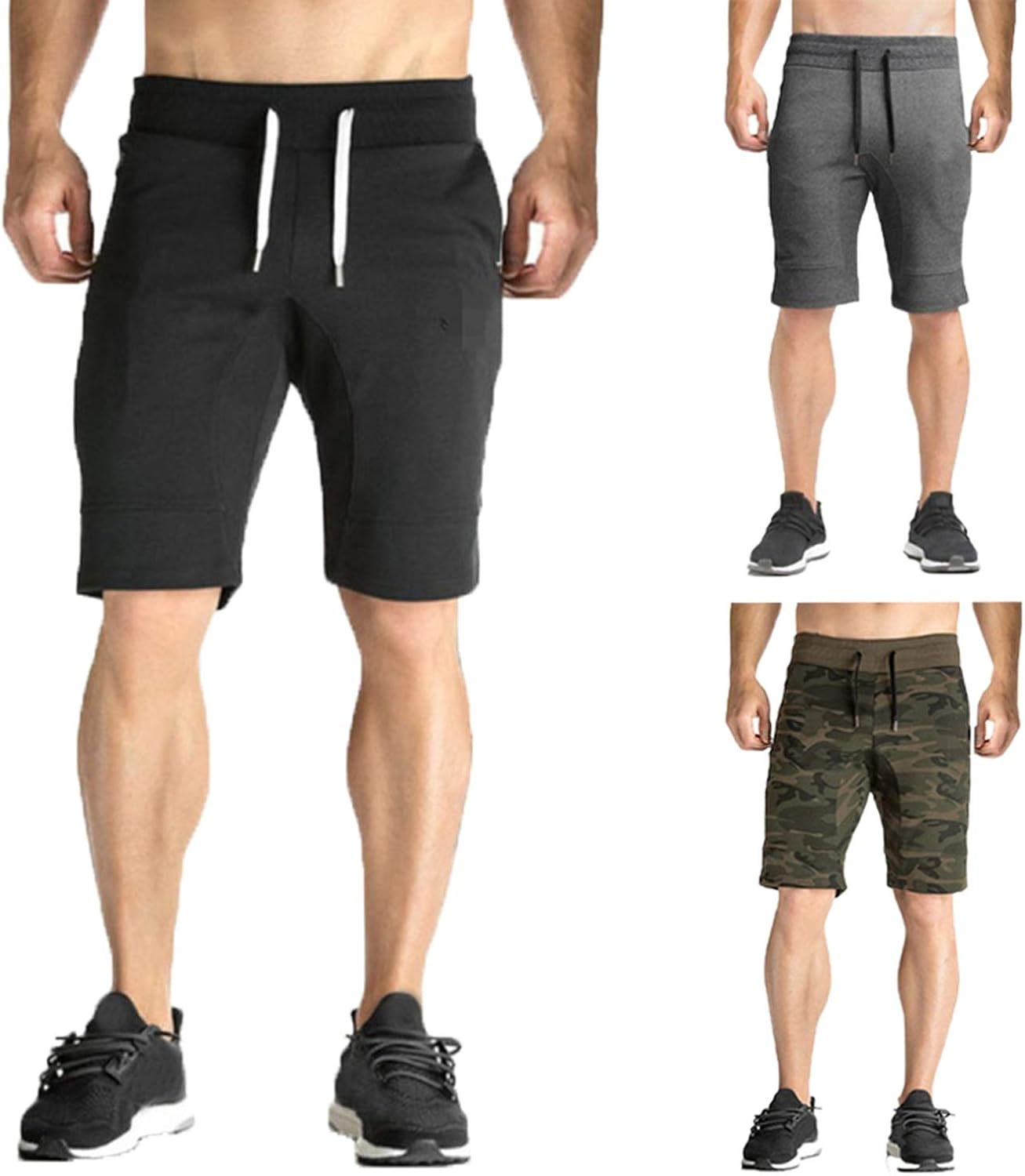 Stylish Camo Muscle Sweatpants Crossfit KneeLength Ombre Fitness Gyms