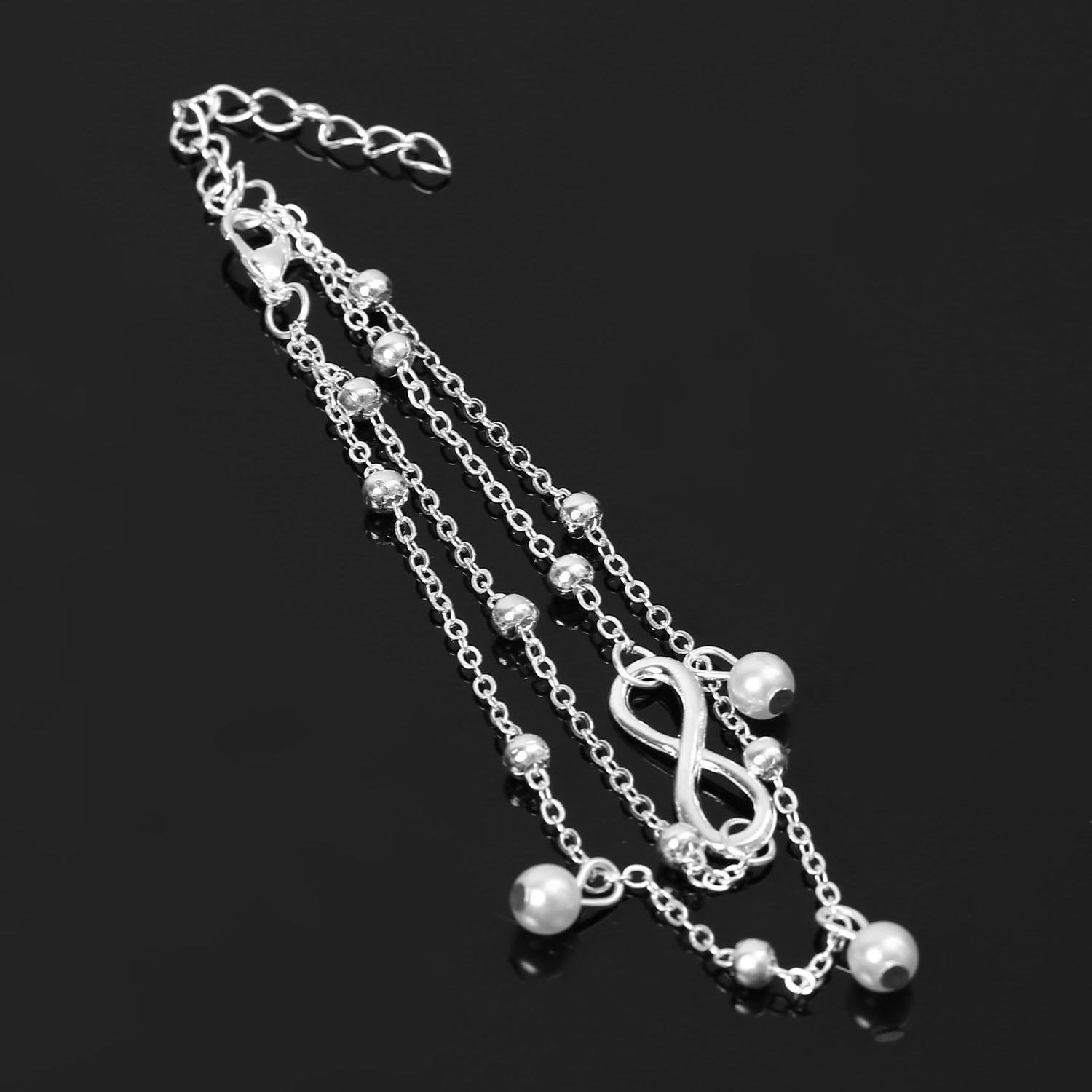 Opino Women Different Shape Fashion Beach Barefoot Ankle Jewelry Chain Anklet