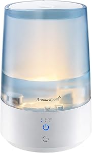 Cool Mist Humidifier, 3L Air Humidifiers for Home, Top Fill Ultrasonic Humidifier for Bedroom Office, Whisper Quiet Baby Humidifier Vaporizer, Cozy Night Light, 30H Work Time, Auto Shut Off, Blue