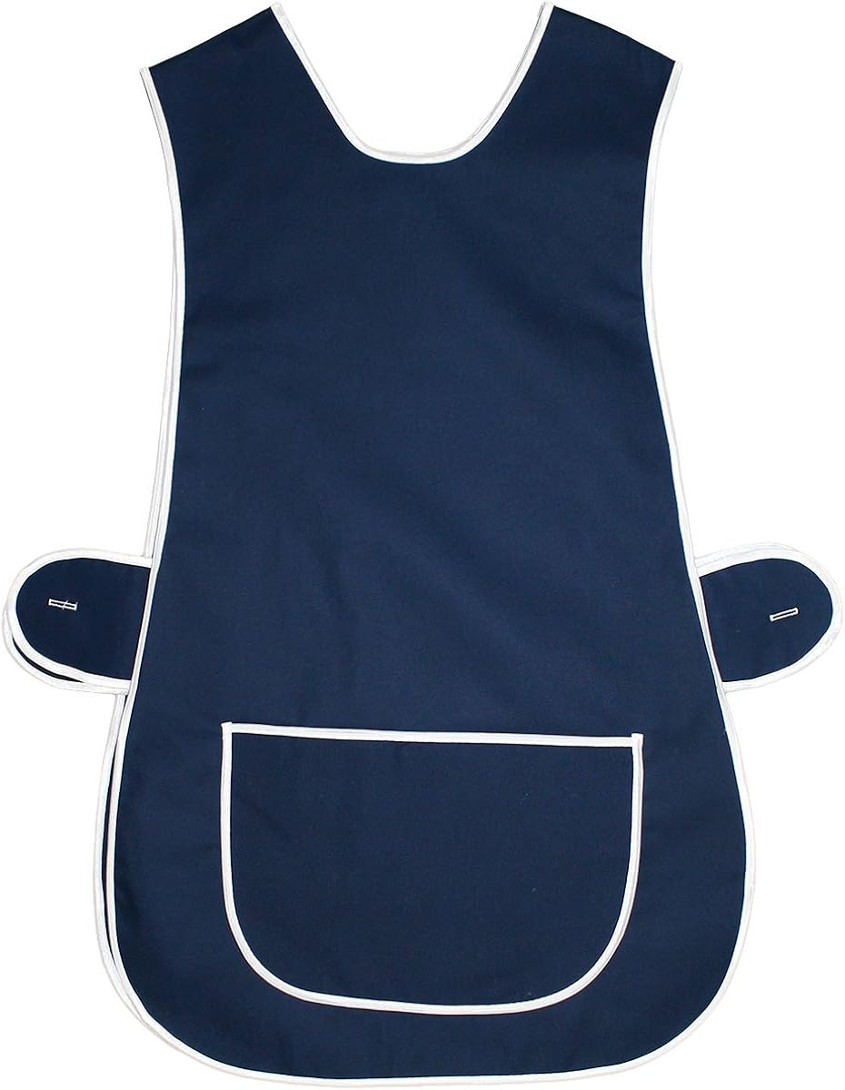 2 Pack Womens Home Work Tabard Apron Plain Coloured