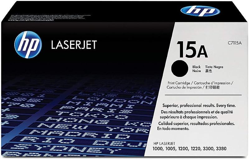 HP 15A C7115A Black Original LaserJet Toner Cartridge Single Pack