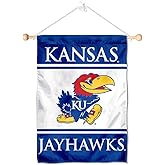 Kansas KU Jayhawks Window Wall Banner Hanging Flag with Suction Cup