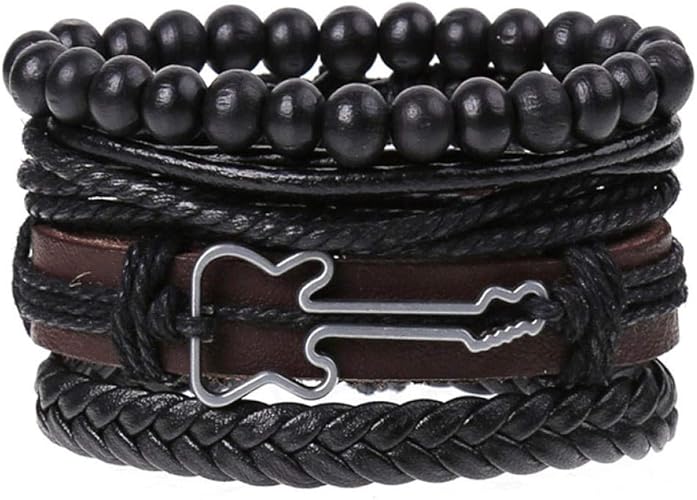 Amazon Diyの革のスーツブレスレット手織りメンズレザー多層ブレスレット Hm F ブレスレット 通販