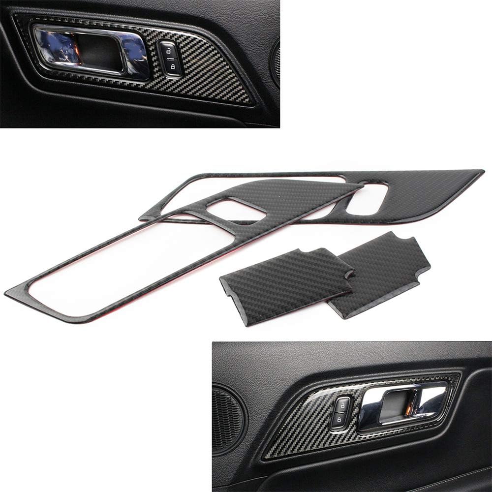 Wcnsxs Car Interior Door Handle Frame Cover Carbon Fiber