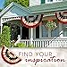 Darice Tea Stained American Flag Bunting–48” x 25” –Easy to Hang Patriotic Decoration for Indoor/Outdoor Use, Holds up to Weather, USA Bunting for Holidays or All Year Long, Polyester(1-Piece)