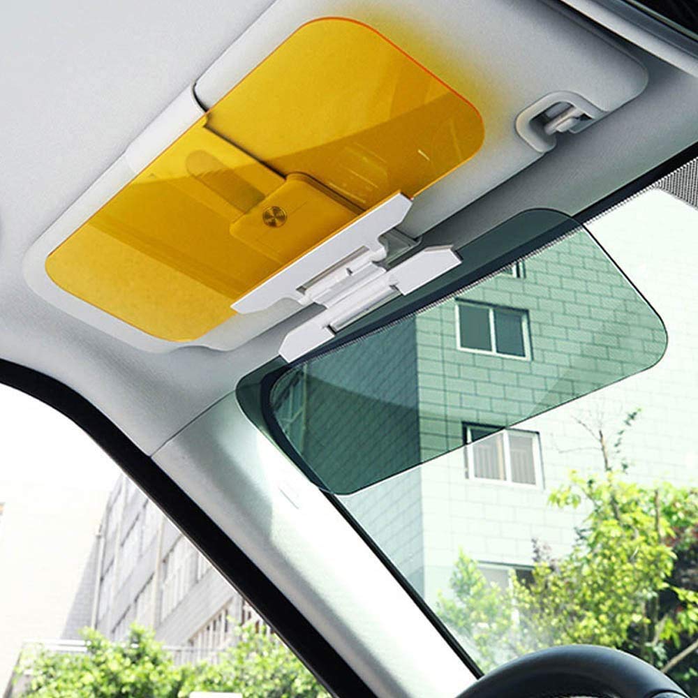 Car Sun Visor Extender Anti Glare Blocker HD Day Night Driving Visor Glare Sun Shield Tinted Lens Blocker Car Extender Visor Sunscreen Extendable Visor for Car Sun Windshield Glare Blocking Visor