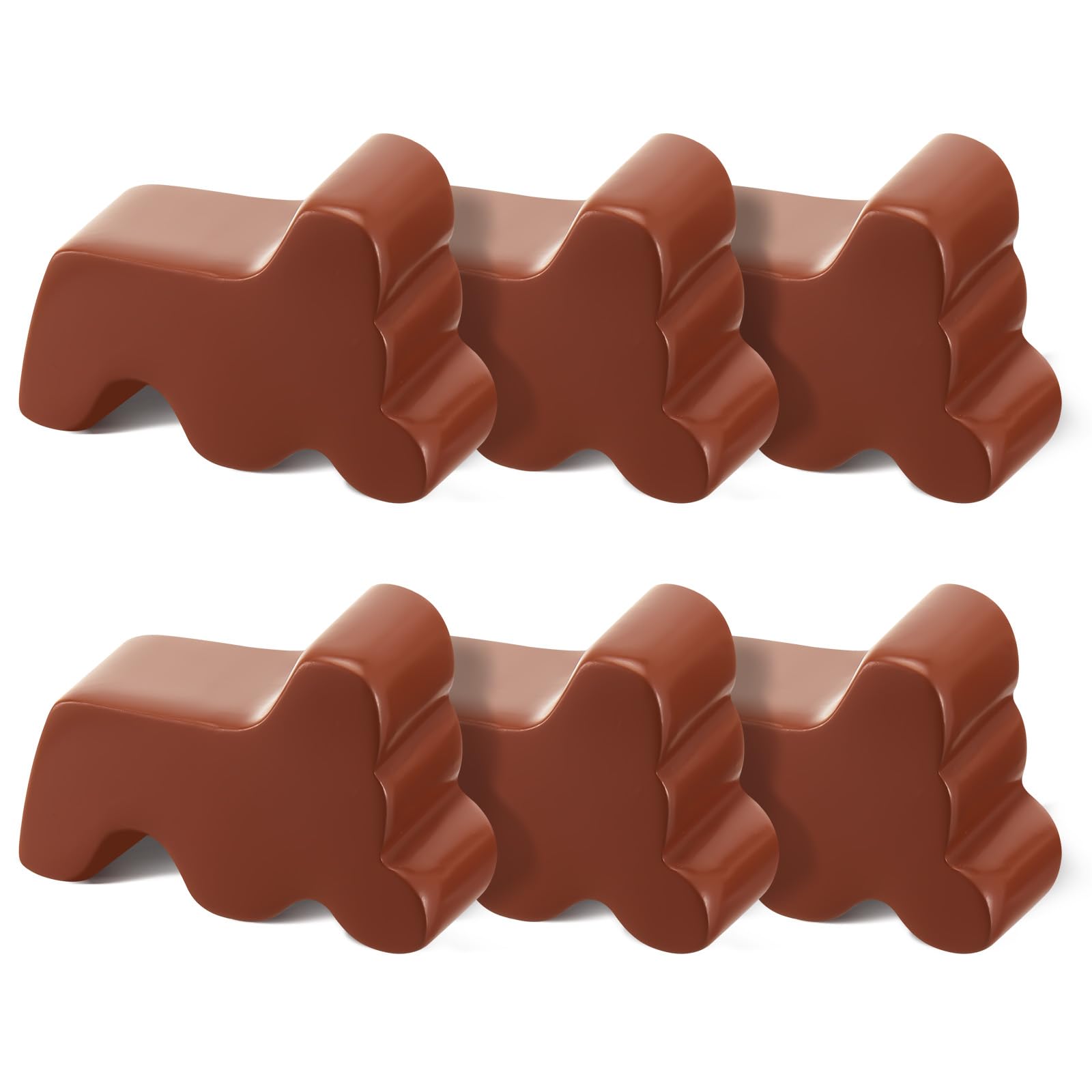 Photo 1 of Kigeli 6 Pcs Resin Garden Pot Feet for Outdoor Planters 3 Inch Long 1.5 Inch Tall Flower Handmade Elevator Plant Feet Frost Proof Lifter for 14-20 in Pot(Brown)