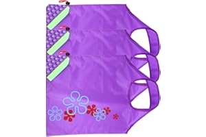 Ipetboom Foldable Portable Grocery Tote Bag 3pcs Set, Washable Reusable Shopping Pouch with Storage Pouch,