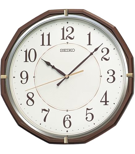 Amazon.com: Seiko Clock KX247B Wall Clock, Radio Controlled