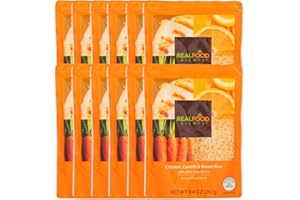 Real Food Blends Orange Chicken, Carrots & Brown Rice Pureed Blended Meal, 9.4 Oz Package (Pack of 12)