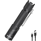 ThruNite Lynx Tactical Flashlight, 3100 Lumens 417m Long Throw, Metal Twist USB-C Port, Emergency Phone Charging, Dual Tail Switch, IPX8 Rechargeable LED Flashlight for Law Enforcement &amp; Patrol