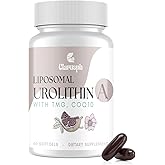 Clarusph Urolithin A Supplement - Liposomal Urolithin A 1500mg for Muscle Strength, Stamina & Focus - High Absorption, 60 Softgels (Pack of 1)