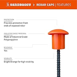 Sandbaggy Rebar Mushroom Safety Caps | for Rebar #3