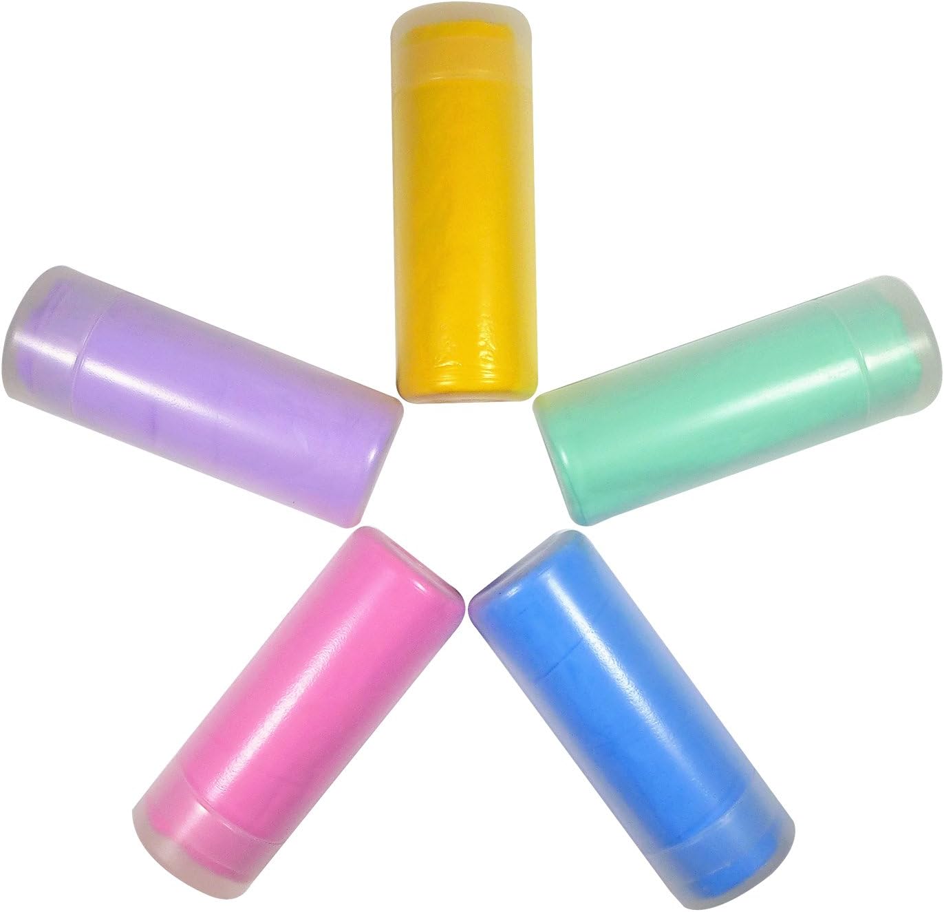5 Pack - Chamois Shammy Towels - Super Absorbent Synthetic Cloth for Drying Cars, Hair, Swimming, Diving, Detailers, Dogs and Much More - Yellow, Pink, Purple, Blue and Green