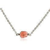 Luna Tide Sunstone Raw Nugget Necklace in Bronze