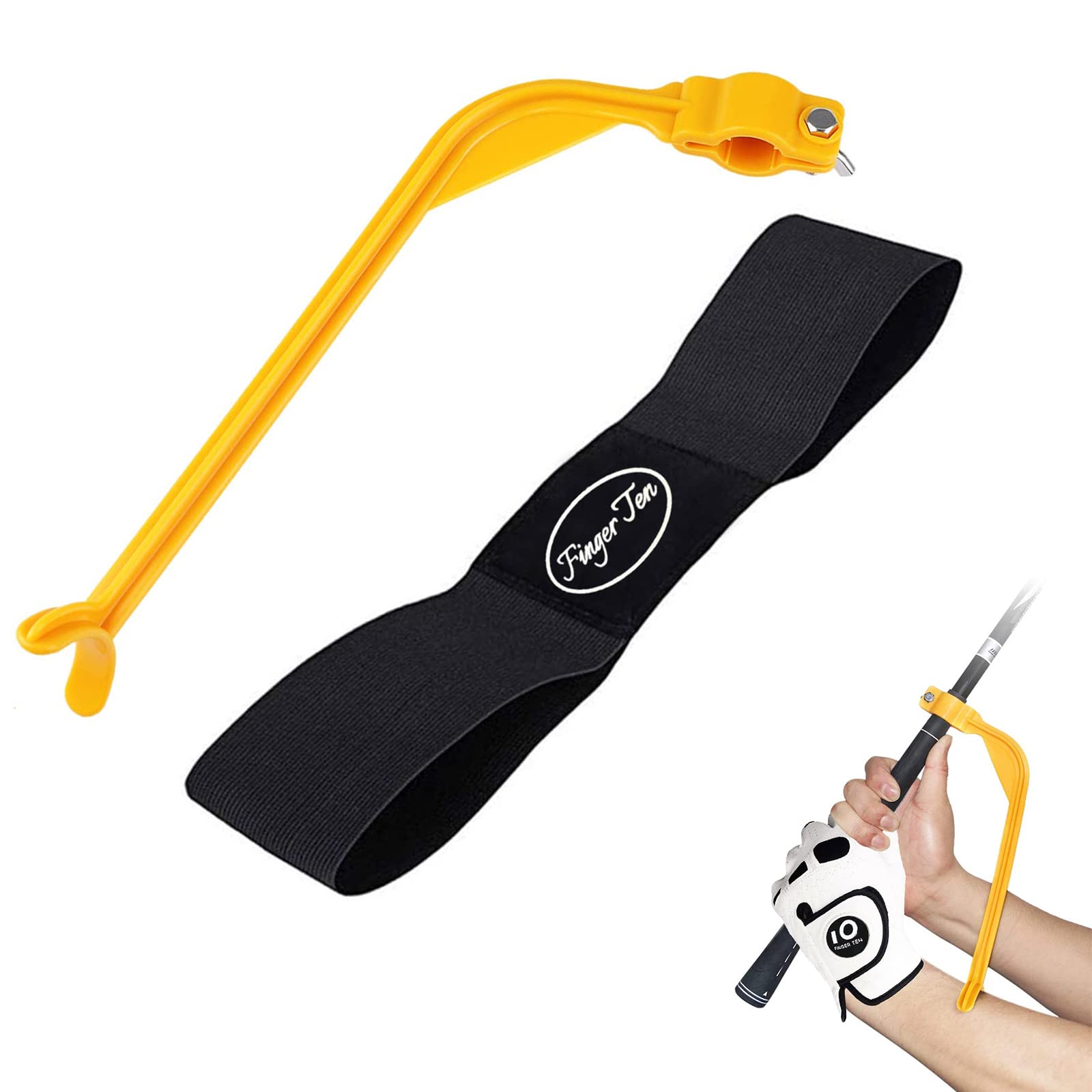 AMRTA Golf Swing Training Aids Trainer Arm Bands and Posture Correction Tool Value 2 Pack Set for Golf Beginner Men Women Kids Practice (Armband with Correcting Tool)