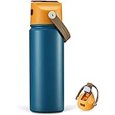 18 OZ Water Bottle for Kids, Stainless Steel Double Insulated Sports Water Bottle, Leak Proof Straw Cup for School, Gifts and Travel, BPA Free (Dark Blue)