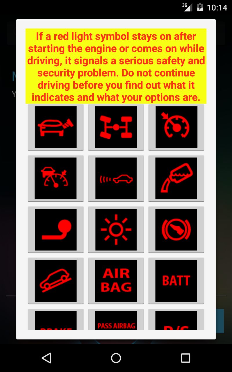 Car Dashboard Light Symbols Amazon.es Appstore para Android