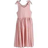 Purbasvi Baby Toddlers Cotton Dresses Kids Little Girls Straps Sleeveless Casual Party Halter Dress 6 Months-6T