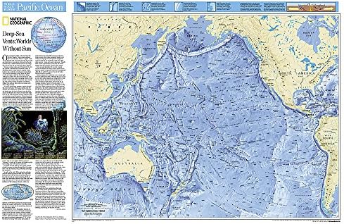Pacific Ocean Floor Tubed Wall Maps World National Geographic