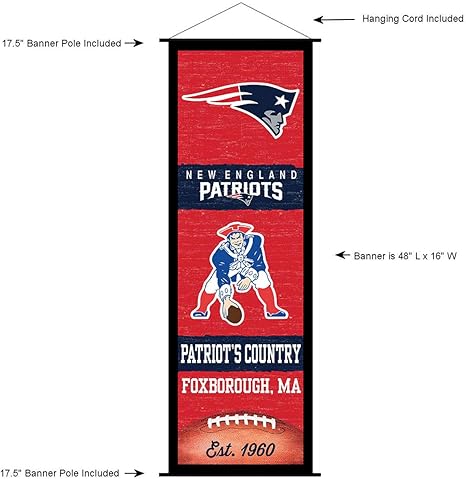 New England Patriots Banner and Scroll Sign Wall Banners Fan Shop