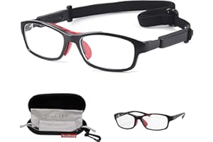 SOOGREE Sports Goggles Glasses Football Soccer Safety Glasses Goggles Adjustable Strap Interchangeable Temples for Men Youth